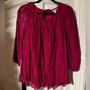 Women’s lauren Conrad raspberry pink shirt!